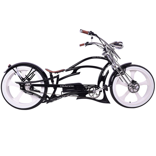 26" Raptor Pro DS Electric 5-Speed 800W Chopper Fat Tire Bike