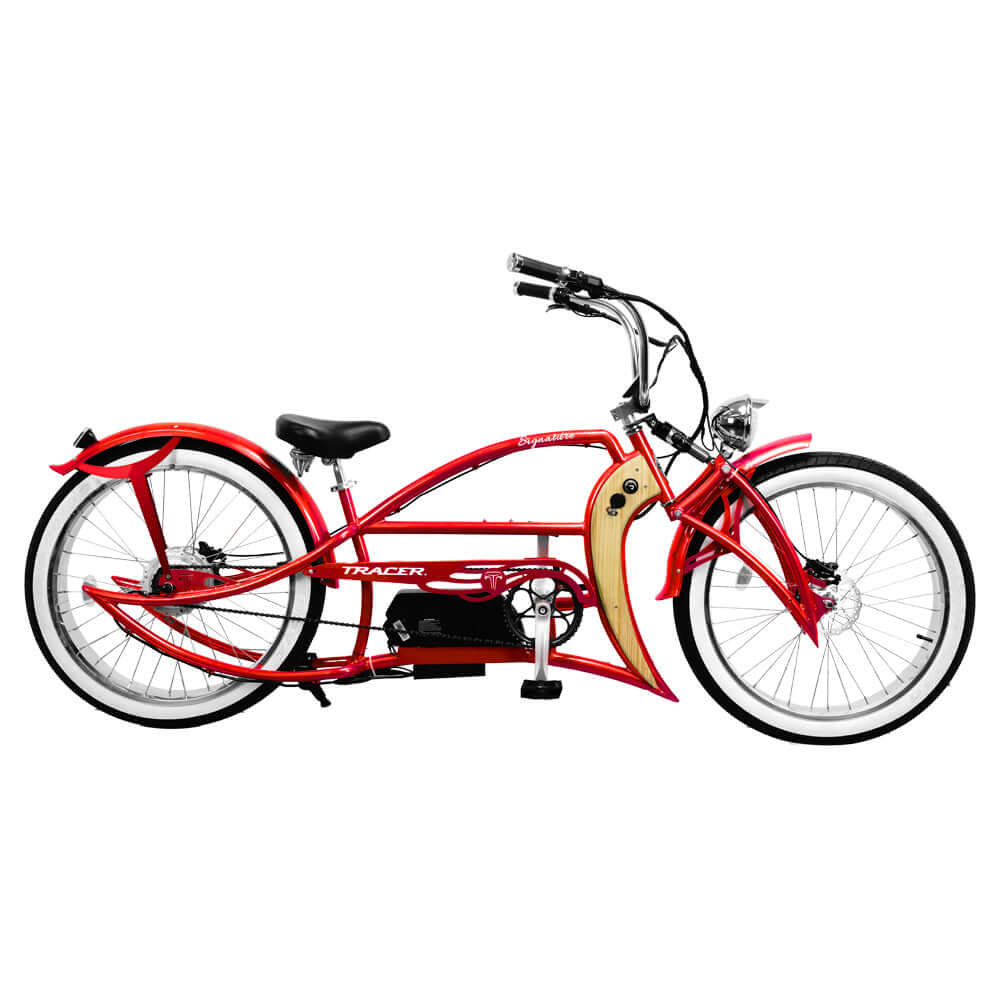 Tracer Signature Pro 26" 800W Chopper Cruiser Electric Bike w/ USB & Cigarette Lighter