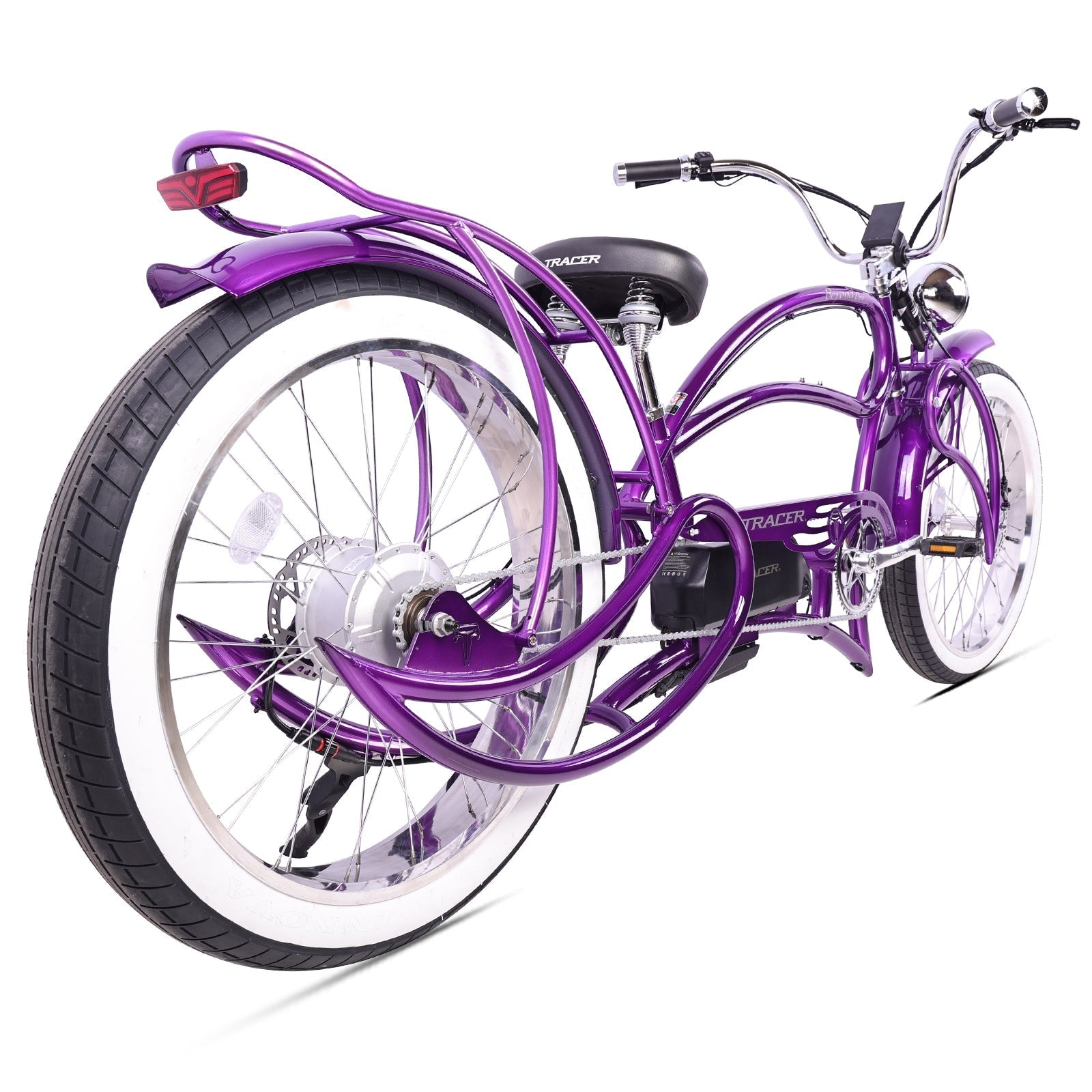 Tracer Beyond Pro 800W/1000W 26" Classic Stretch Chopper EBike