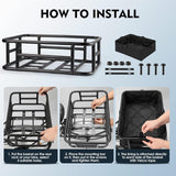 Vanpowers Rear Cargo Rack Basket for Cargo E-Bikes