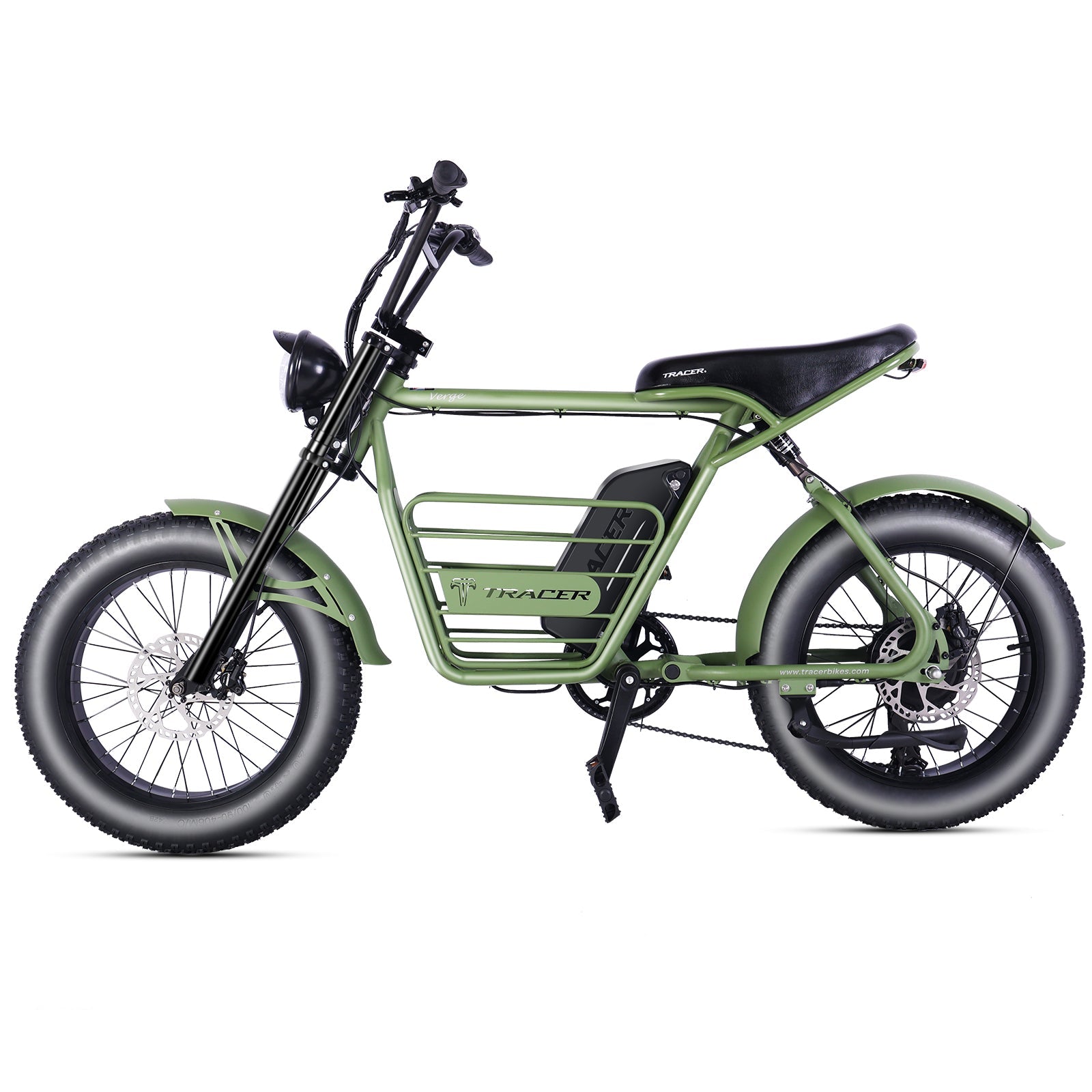 Tracer Verge fat tire e-bike, detail view