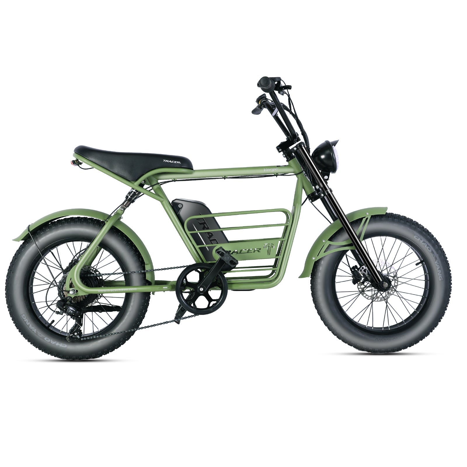 Tracer Verge 20 inch fat tire e-bike, side view