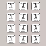 E-Bike Frame ID Number Stickers — 12 Pack