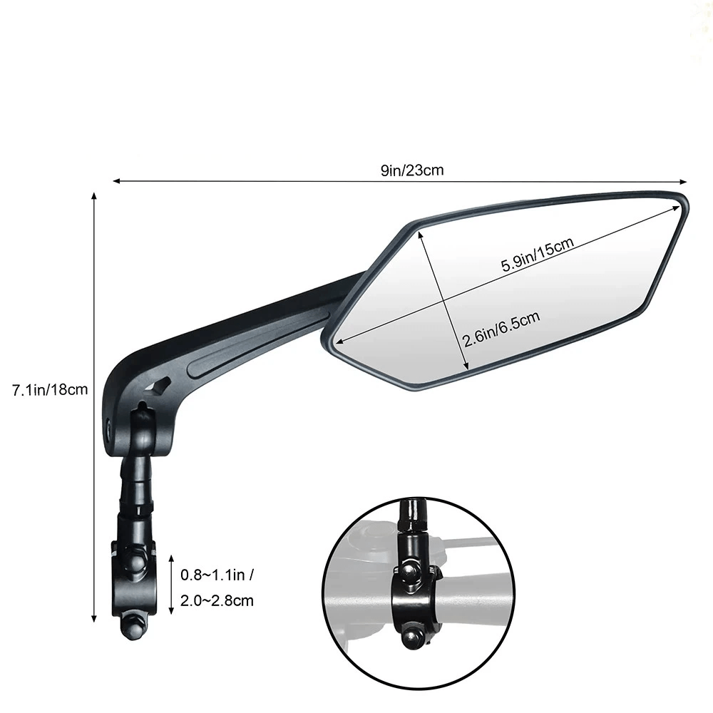 Vanpowers 360° Adjustable Diamond-Shape Rearview Mirror