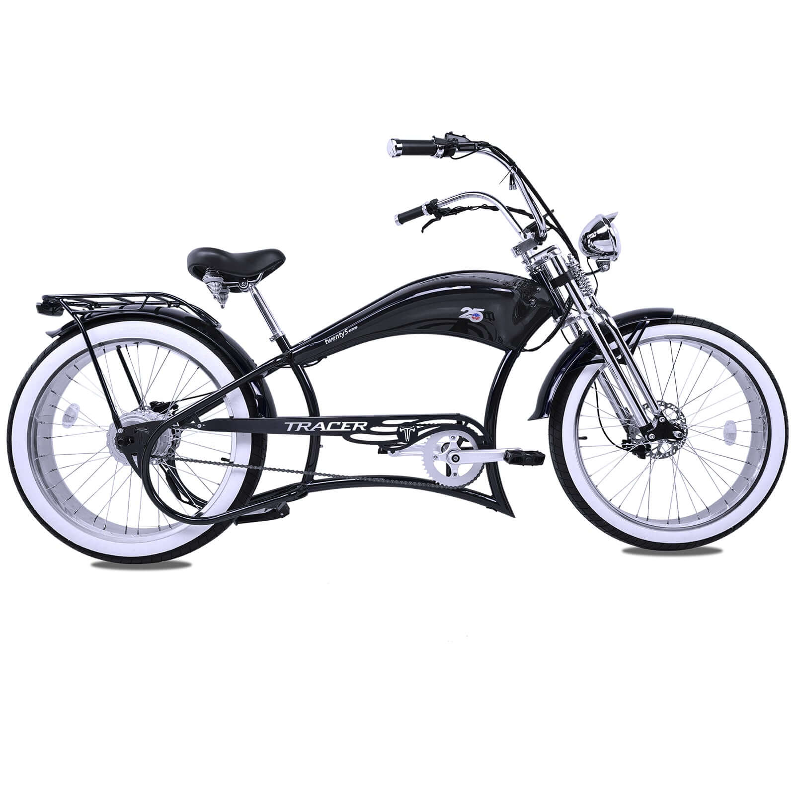 Tracer Twenty5 800W Chopper Stretch Cruiser Ebike