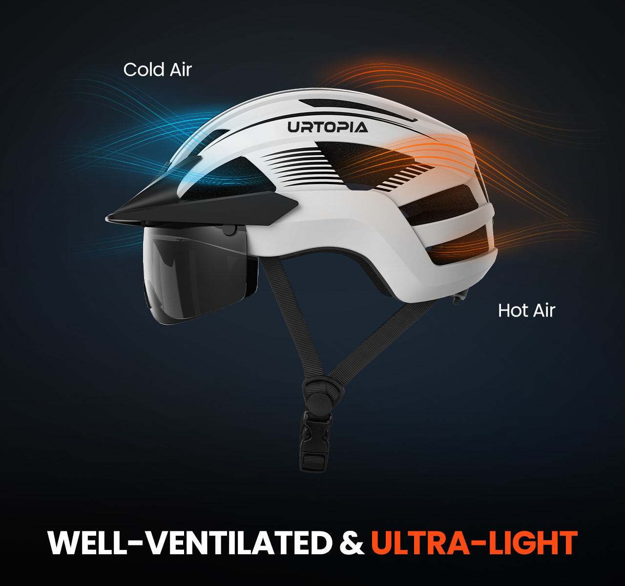 Urtopia Cycling Helmet with Integrated Light
