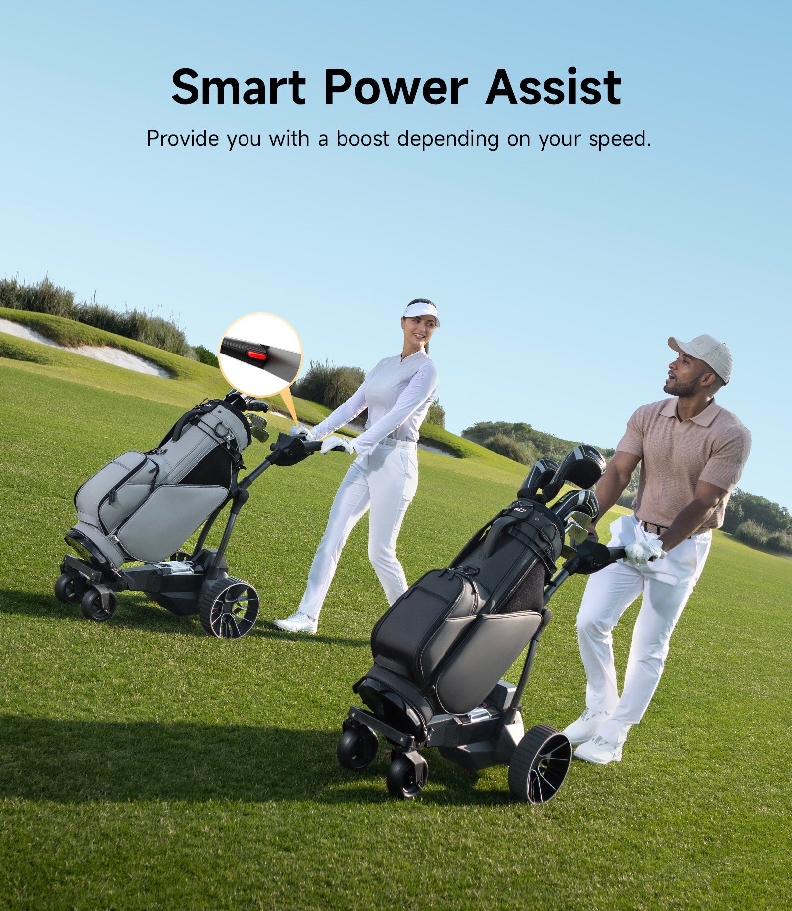 NAVEE Electric Golf Push Cart Birdie 3X/3｜Automatic Follow｜30kg Load｜36-Hole Endurance