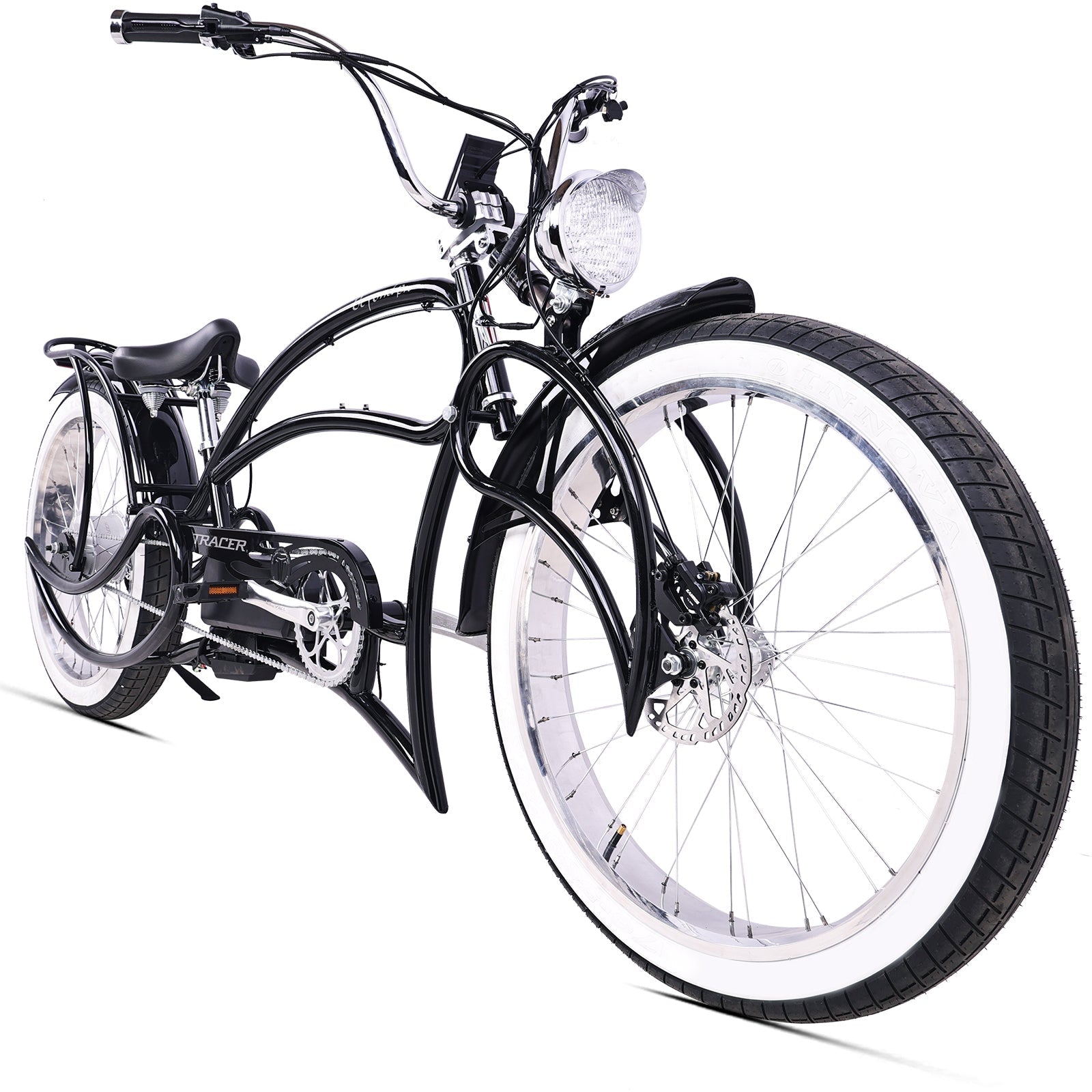Tracer Beyond Pro 800W/1000W 26" Classic Stretch Chopper EBike