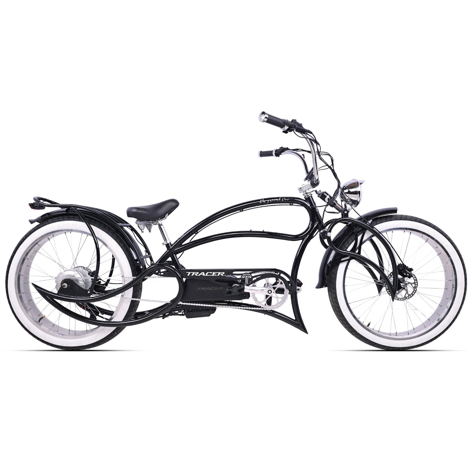 Tracer Beyond Pro 800W/1000W 26" Classic Stretch Chopper EBike