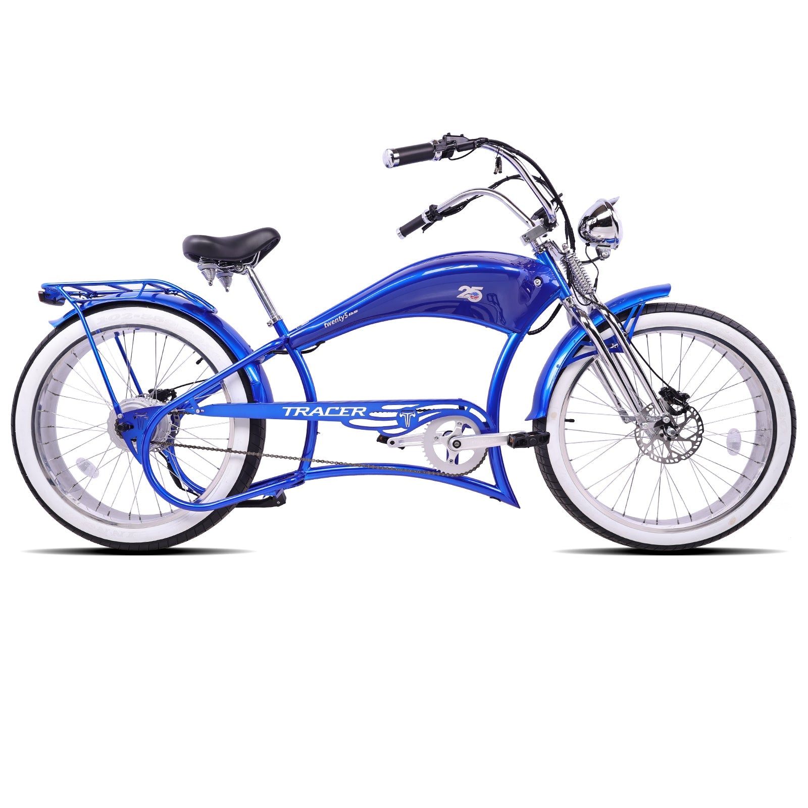 Tracer Twenty5 800W Chopper Stretch Cruiser Ebike
