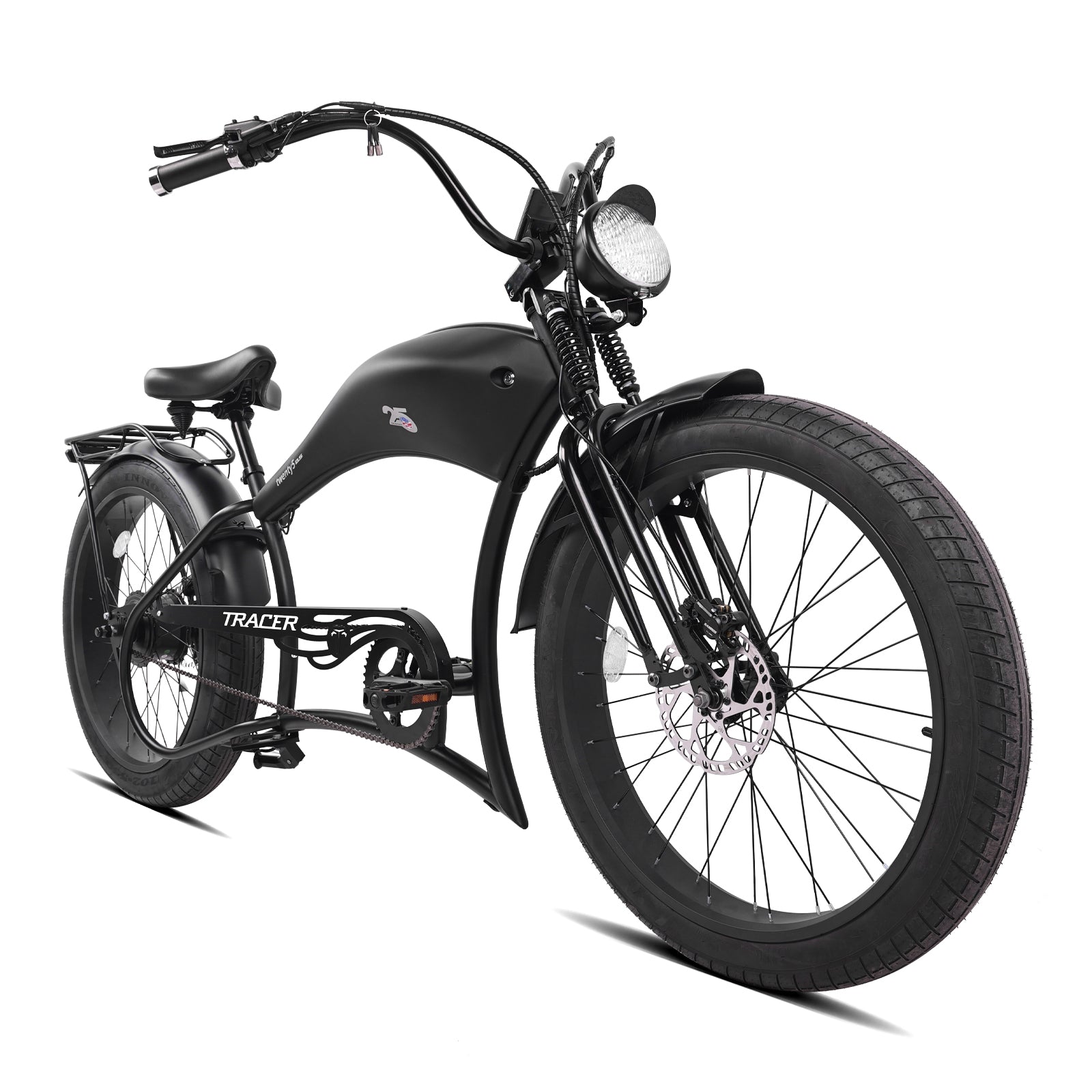 Tracer Twenty5 800W Chopper Stretch Cruiser Ebike