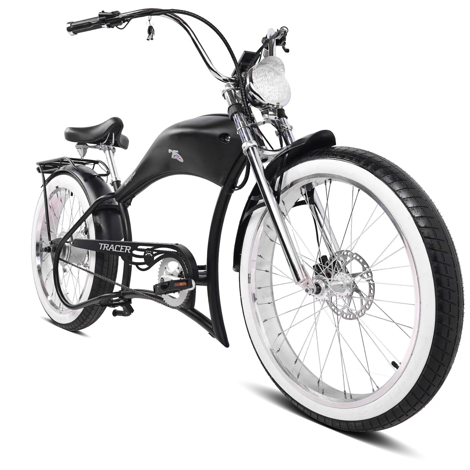 Tracer Twenty5 800W Chopper Stretch Cruiser Ebike