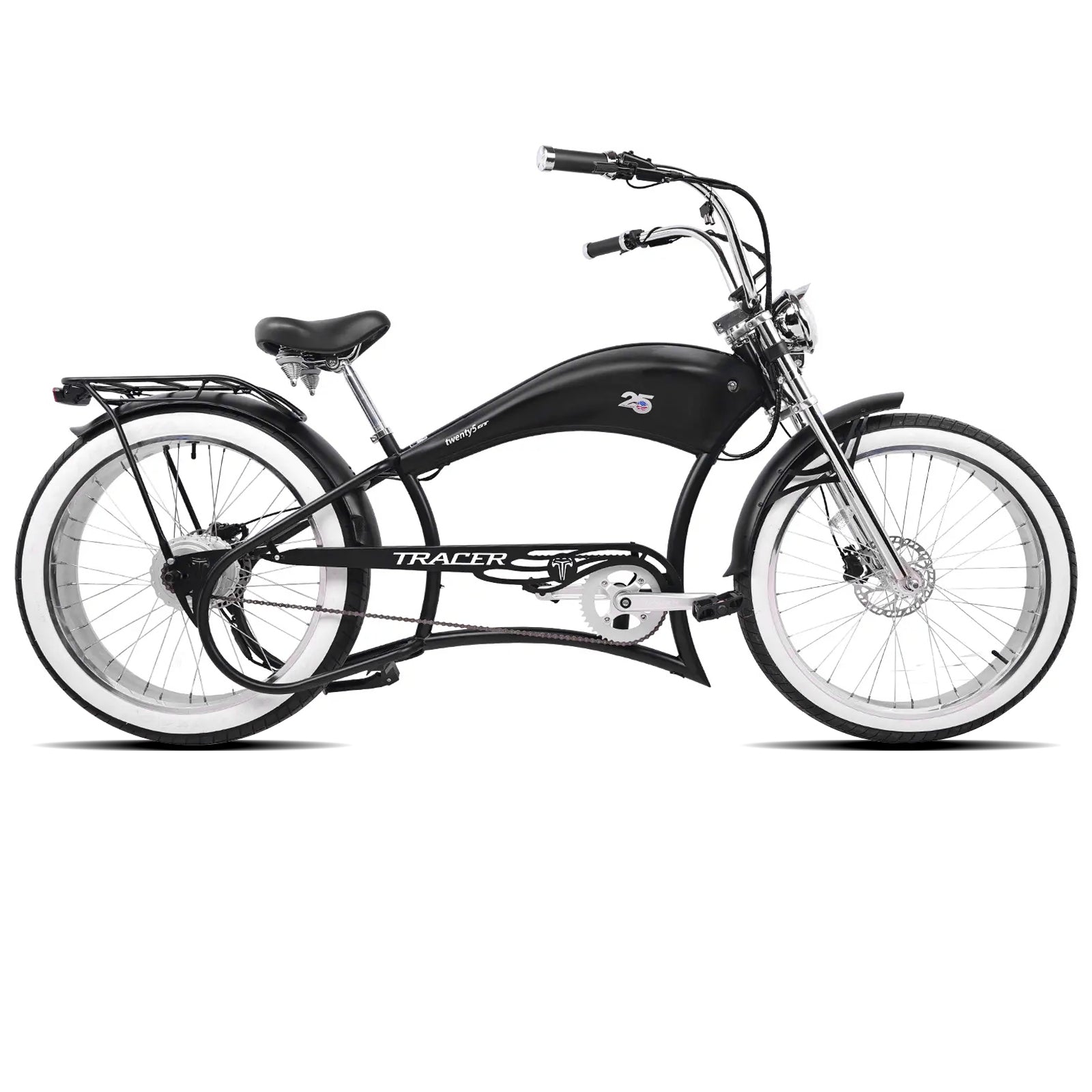 Tracer Twenty5 800W Chopper Stretch Cruiser Ebike