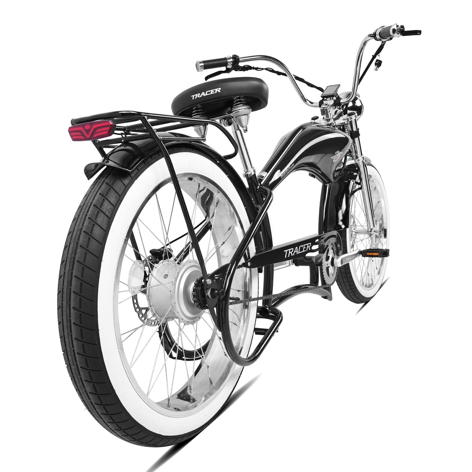 Tracer Twenty5 800W Chopper Stretch Cruiser Ebike