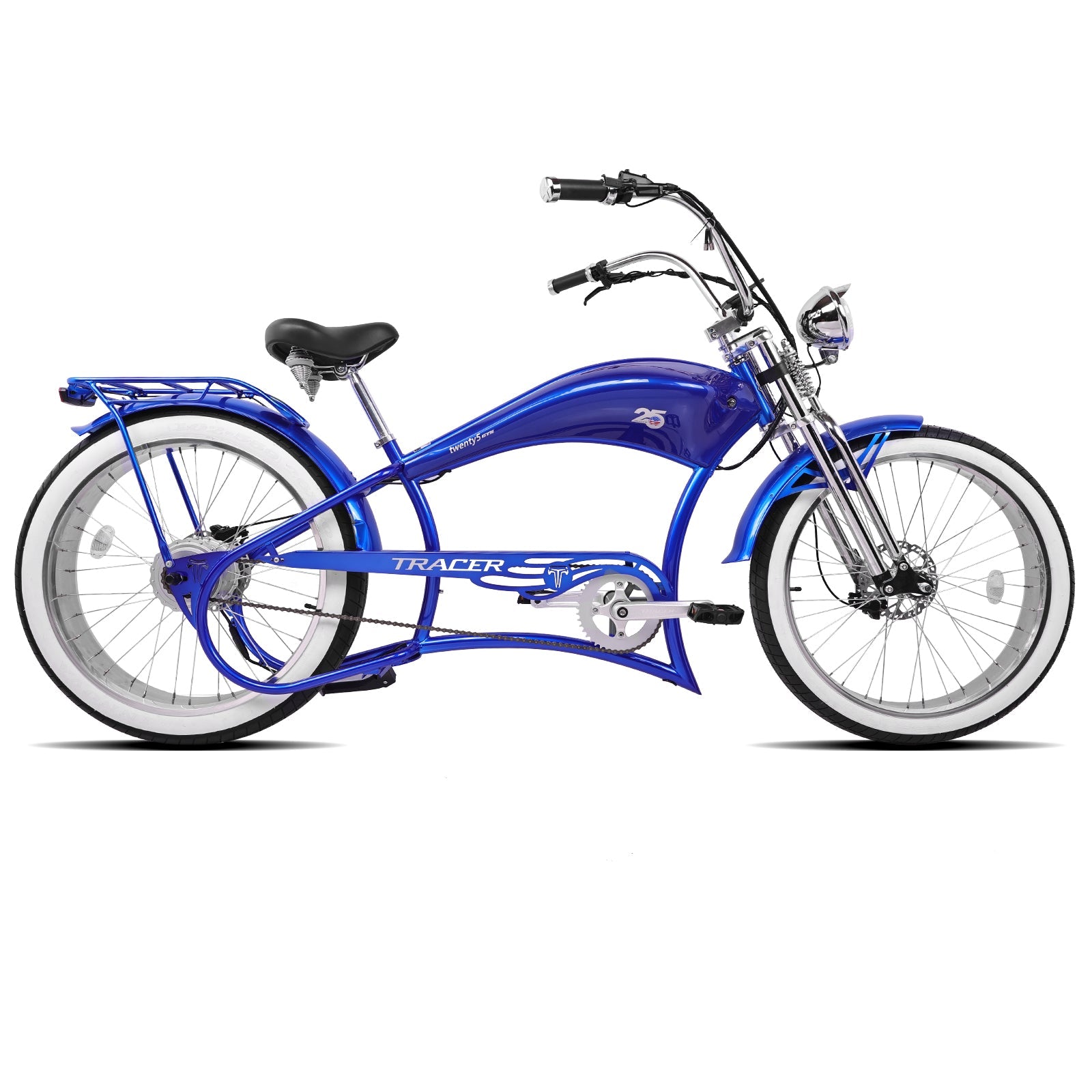 Tracer Twenty5 800W Chopper Stretch Cruiser Ebike
