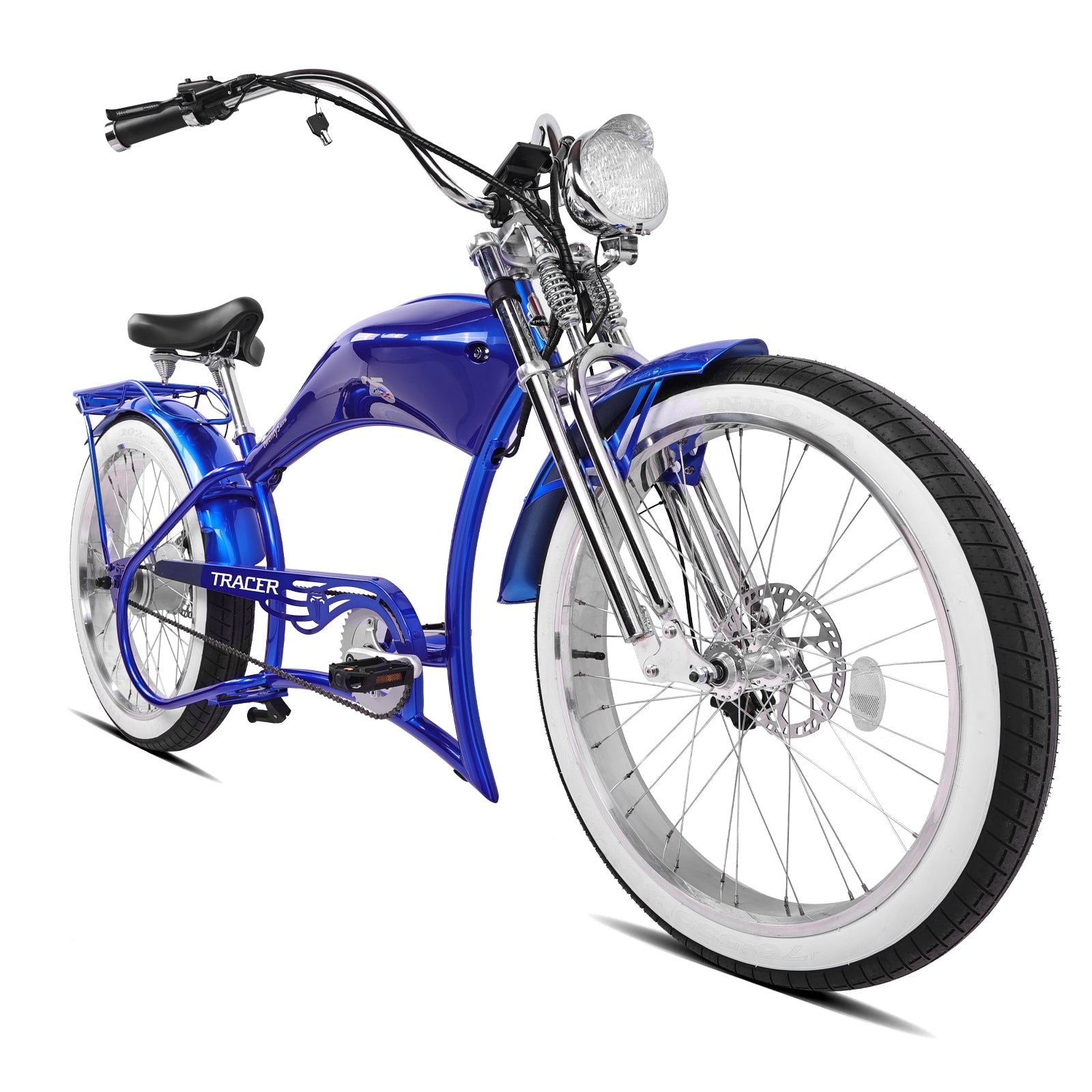 Tracer Twenty5 800W Chopper Stretch Cruiser Ebike