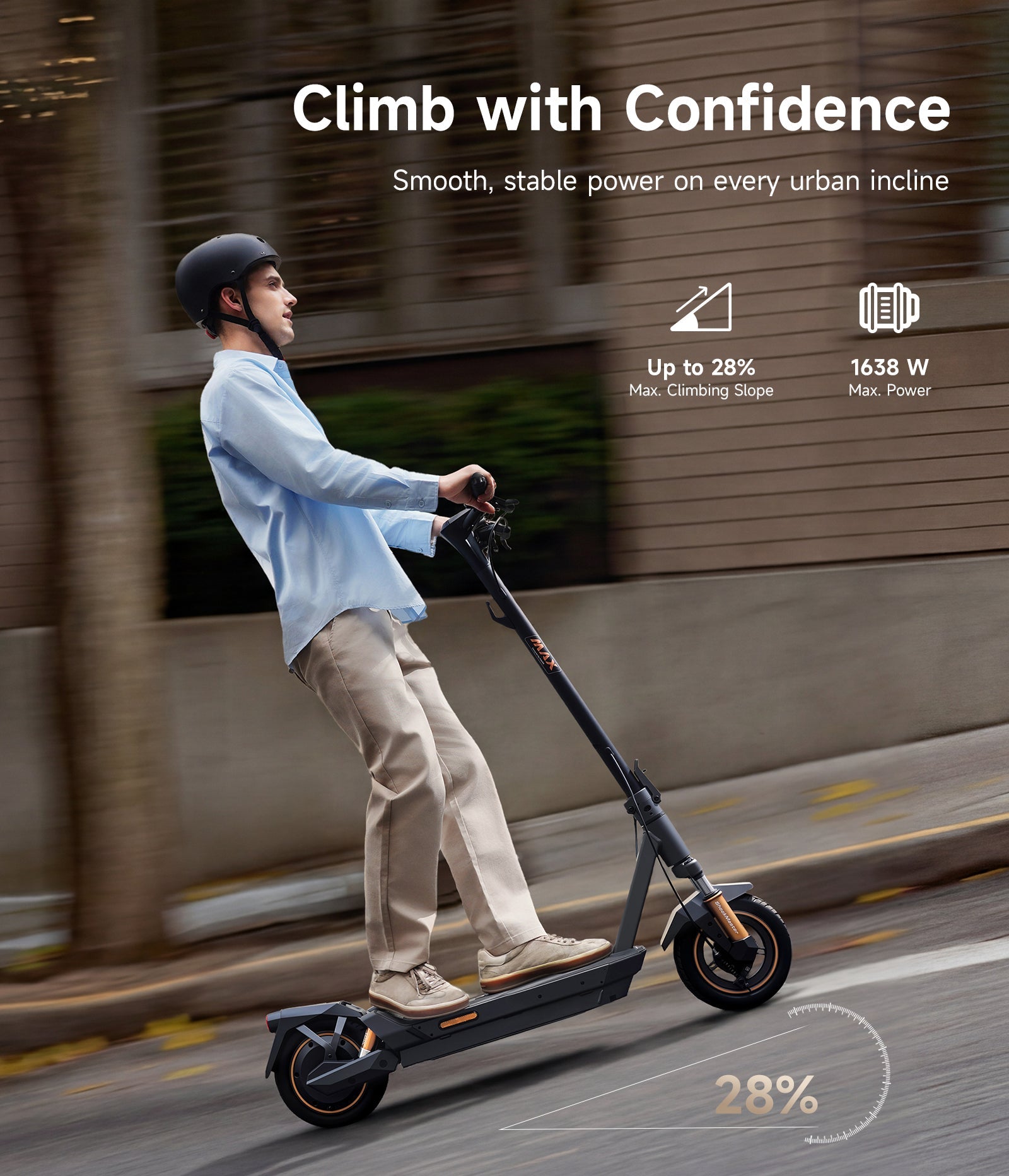 NAVEE GT5 Max Electric Scooter｜Damping Cylinder Suspension｜55.9miles Eco-range｜1638W