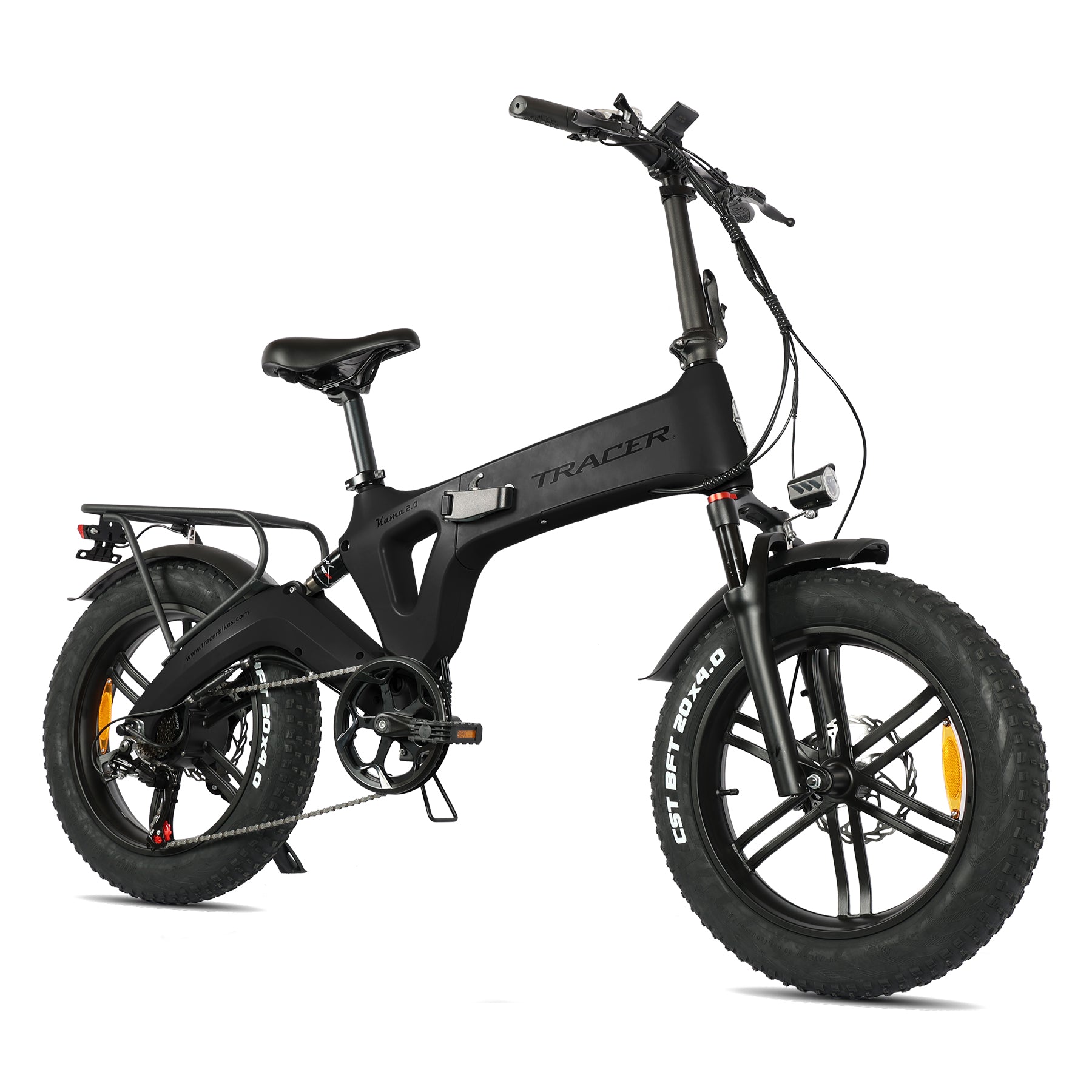 Tracer KAMA 2.0 folding e-bike, angled view