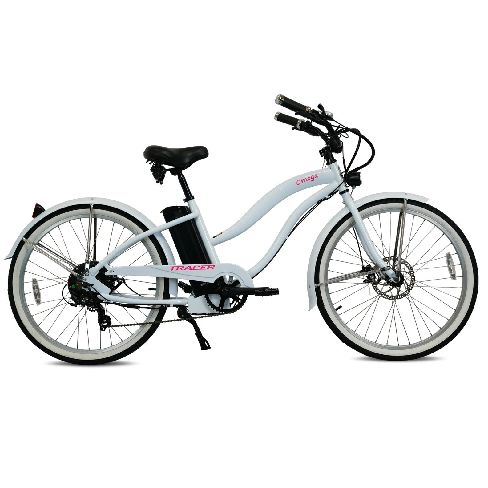 Tracer OMEGA 500W 26" 7-Speed Electric Beach Cruiser Bike