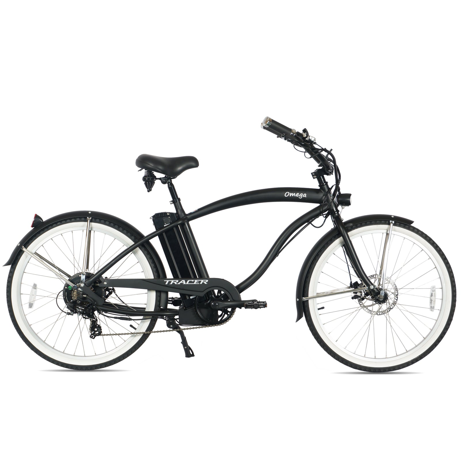 Tracer OMEGA 500W 26" 7-Speed Electric Beach Cruiser Bike
