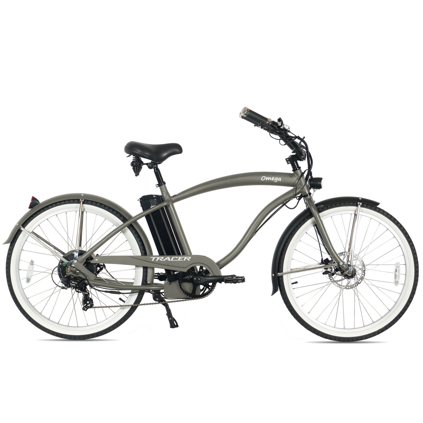 Tracer OMEGA 500W 26" 7-Speed Electric Beach Cruiser Bike