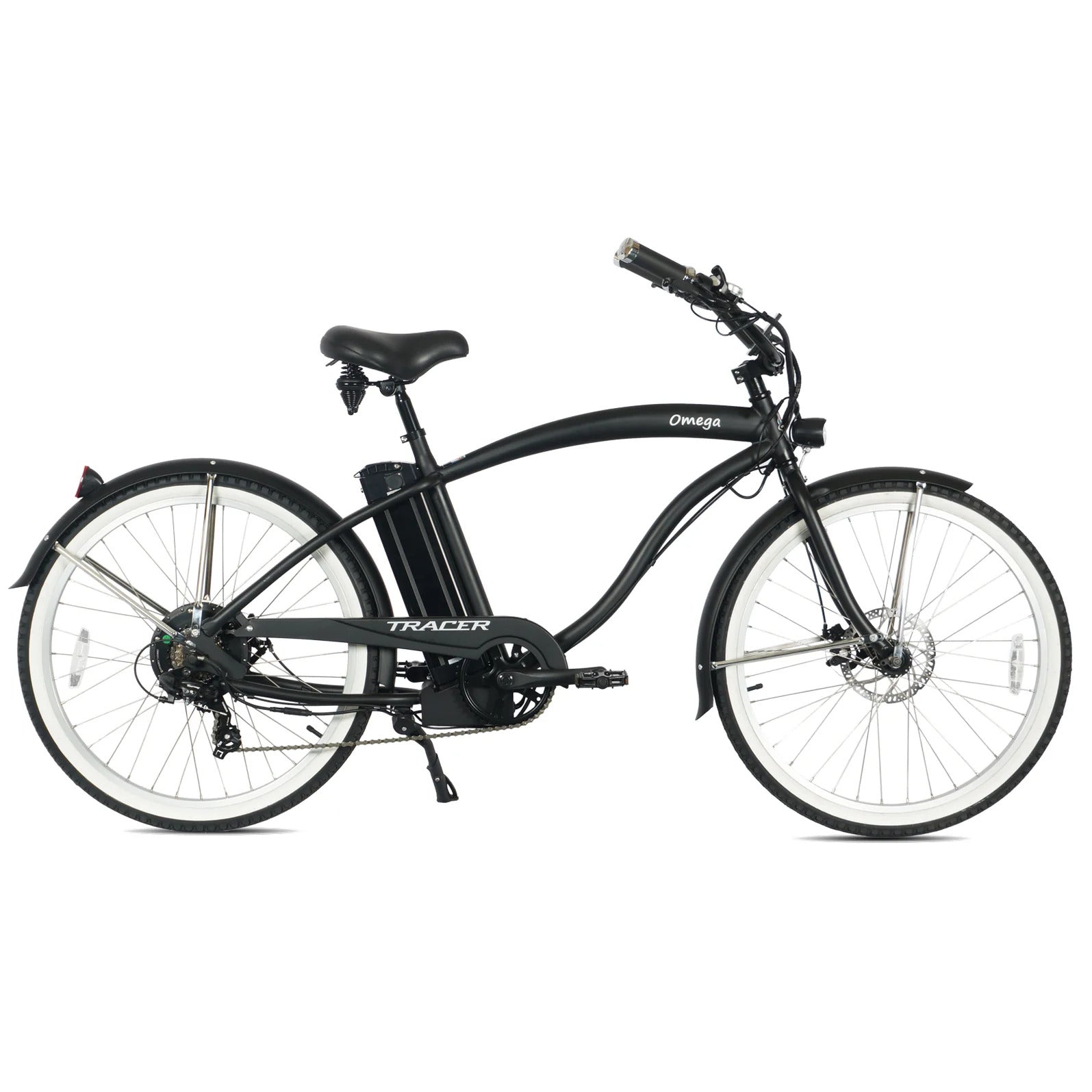 Tracer OMEGA 500W 26" 7-Speed Electric Beach Cruiser Bike