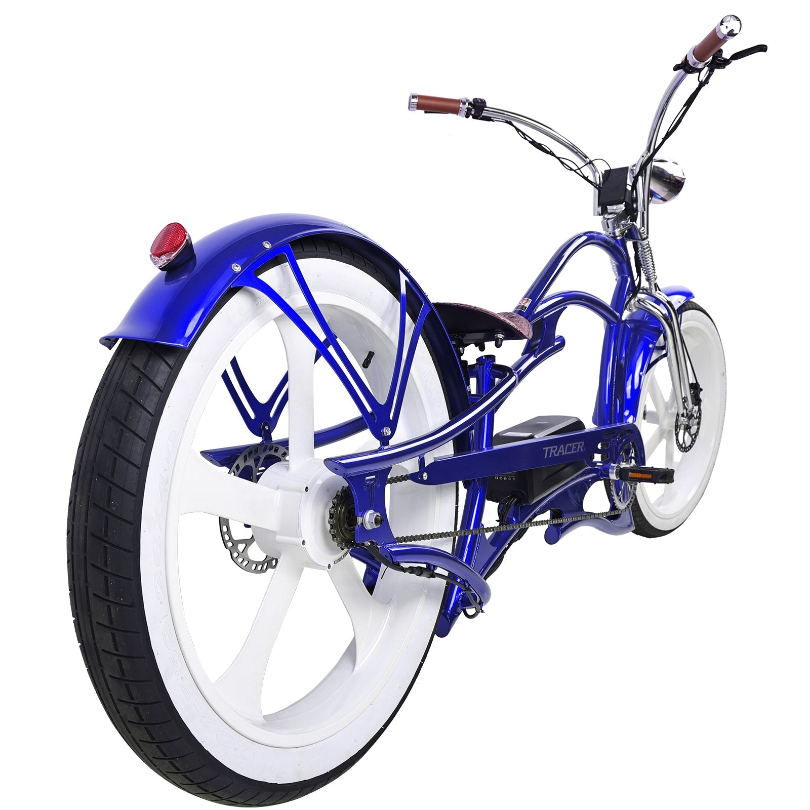 26" Raptor Pro DS Electric 5-Speed 800W Chopper Fat Tire Bike
