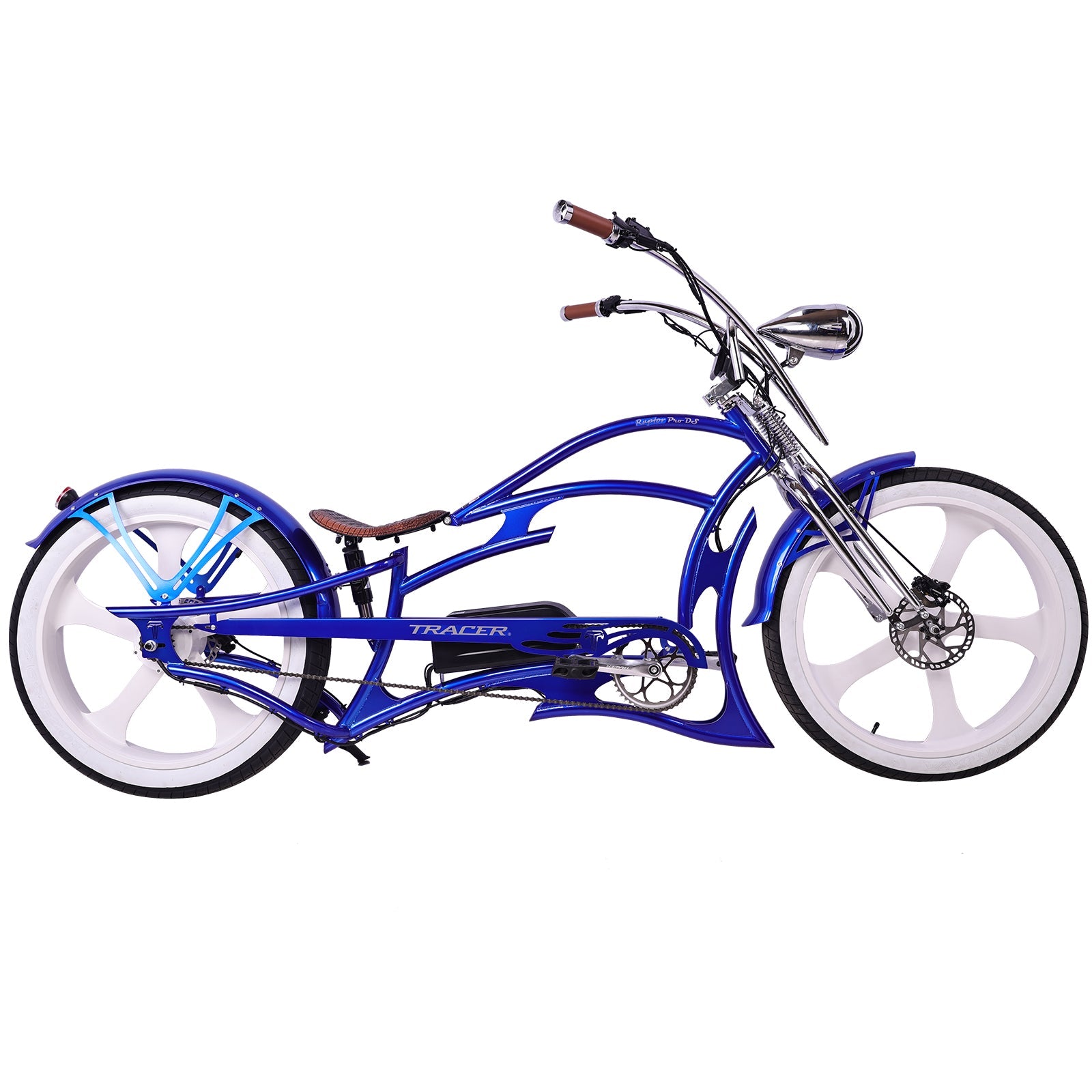 26" Raptor Pro DS Electric 5-Speed 800W Chopper Fat Tire Bike