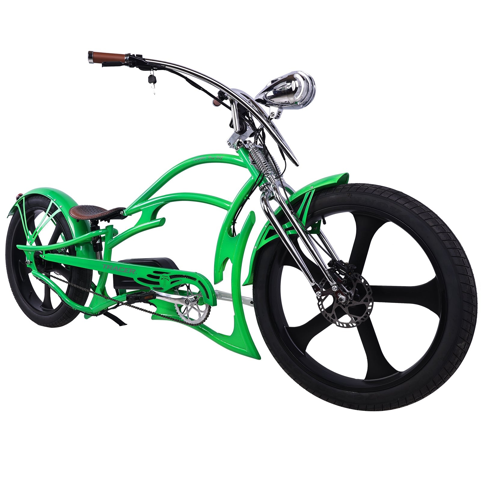 26" Raptor Pro DS Electric 5-Speed 800W Chopper Fat Tire Bike