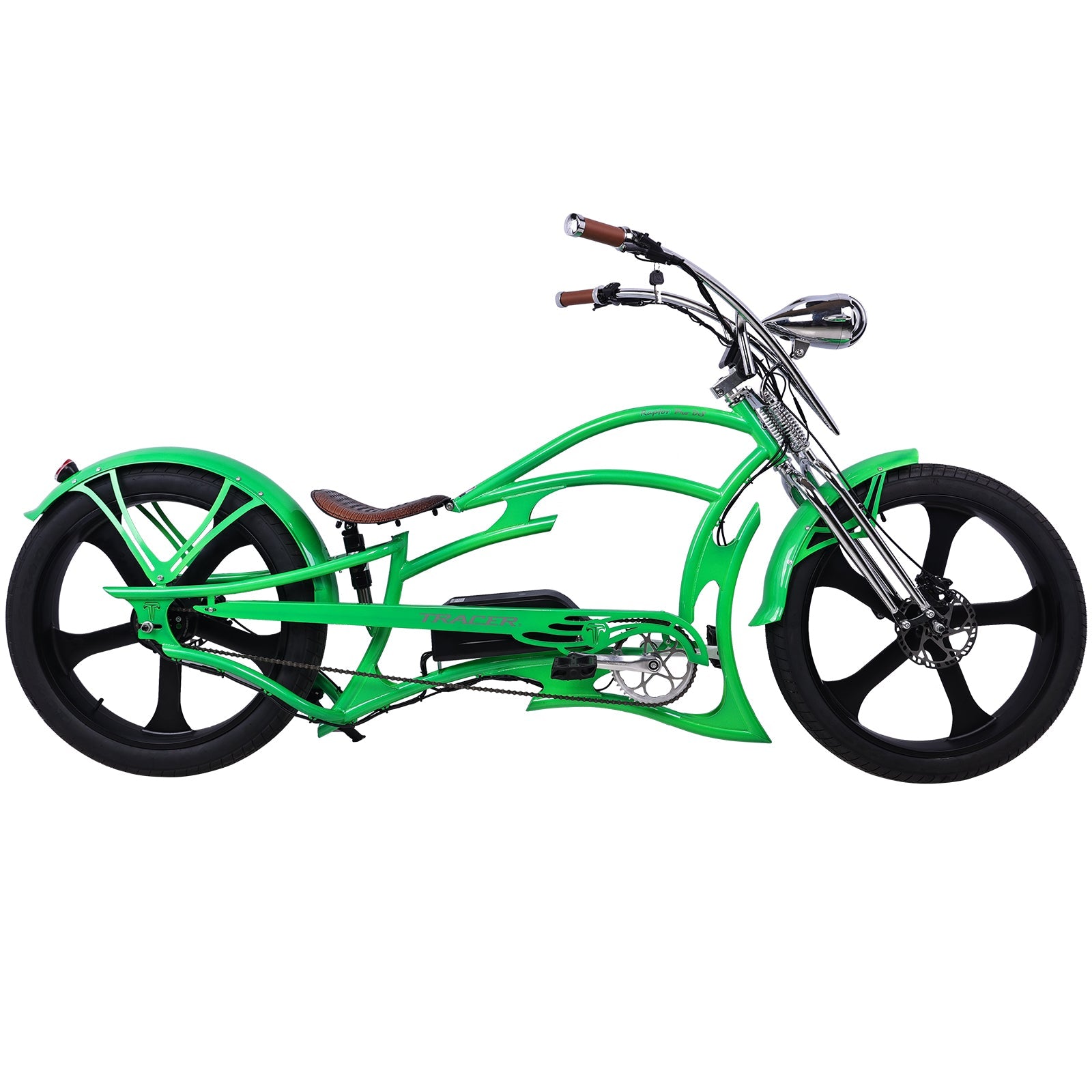 26" Raptor Pro DS Electric 5-Speed 800W Chopper Fat Tire Bike