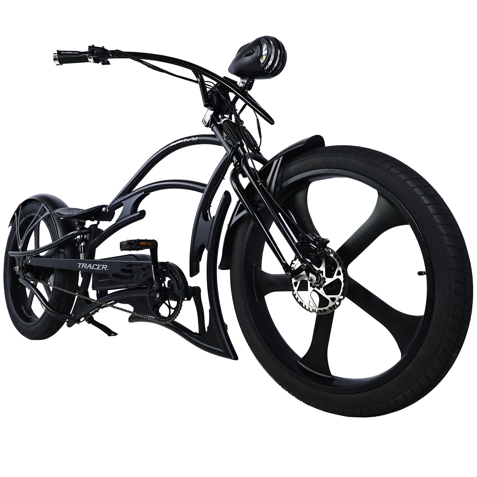 26" Raptor Pro DS Electric 5-Speed 800W Chopper Fat Tire Bike