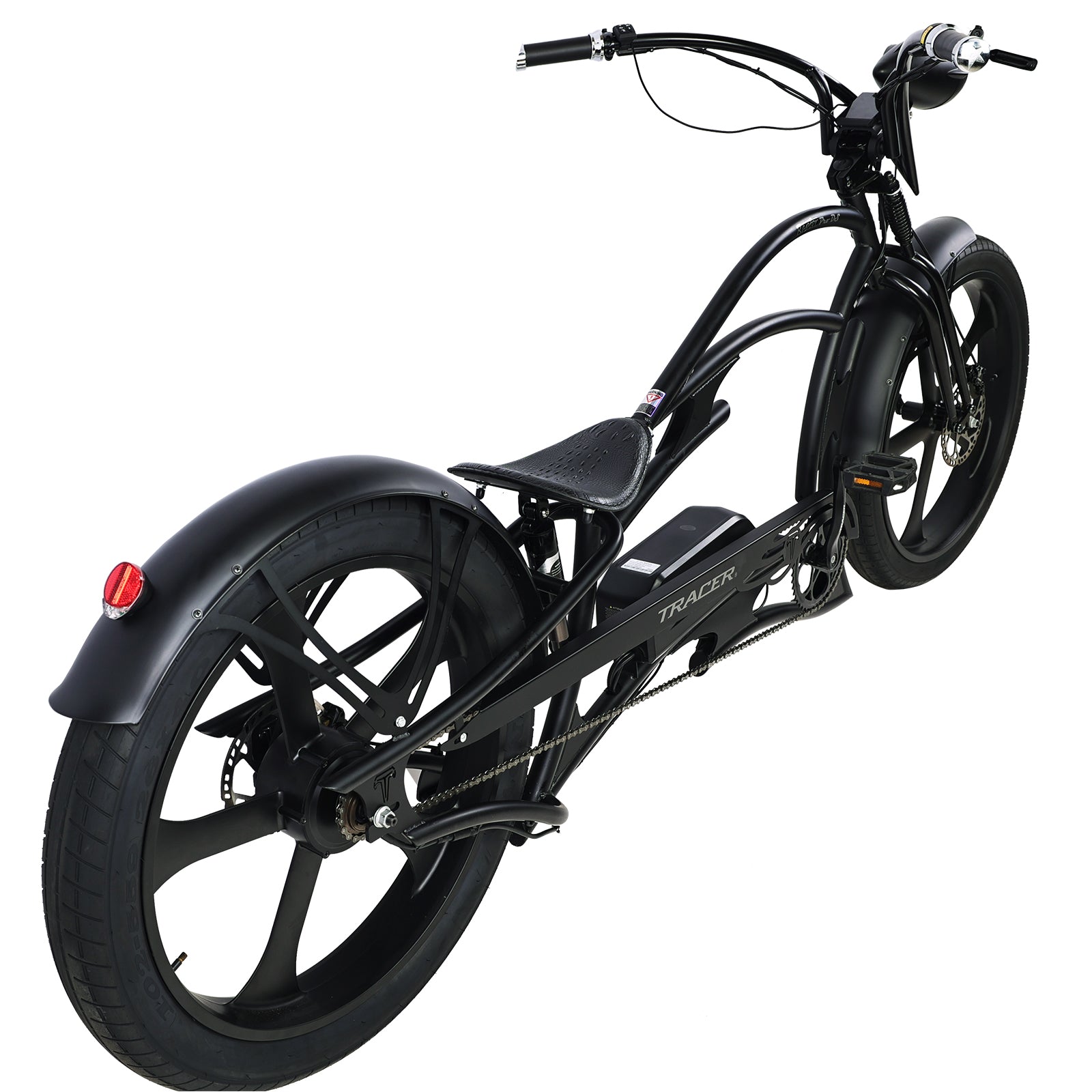 26" Raptor Pro DS Electric 5-Speed 800W Chopper Fat Tire Bike