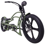 26" Raptor Pro DS Electric 5-Speed 800W Chopper Fat Tire Bike