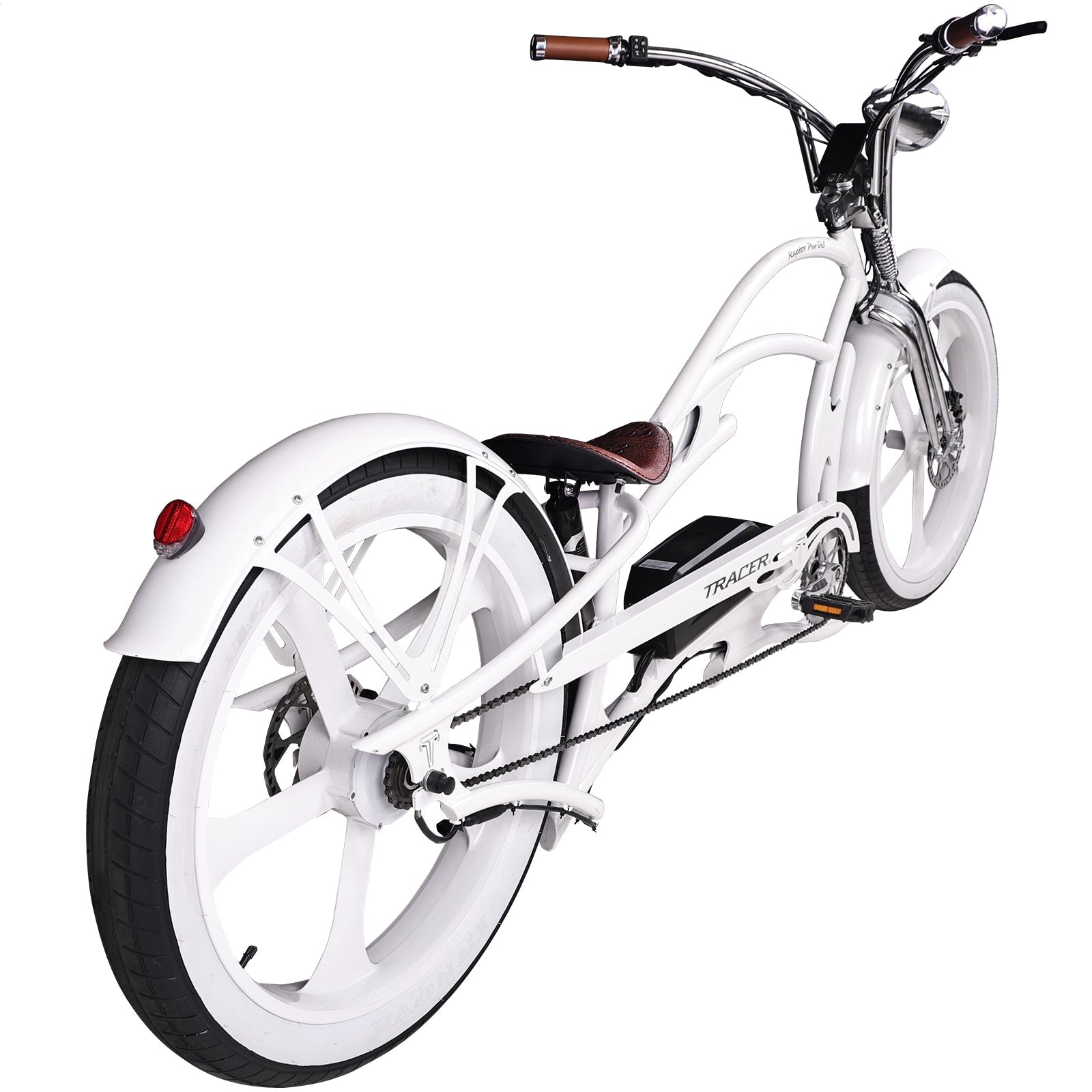 26" Raptor Pro DS Electric 5-Speed 800W Chopper Fat Tire Bike