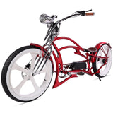 26" Raptor Pro DS Electric 5-Speed 800W Chopper Fat Tire Bike