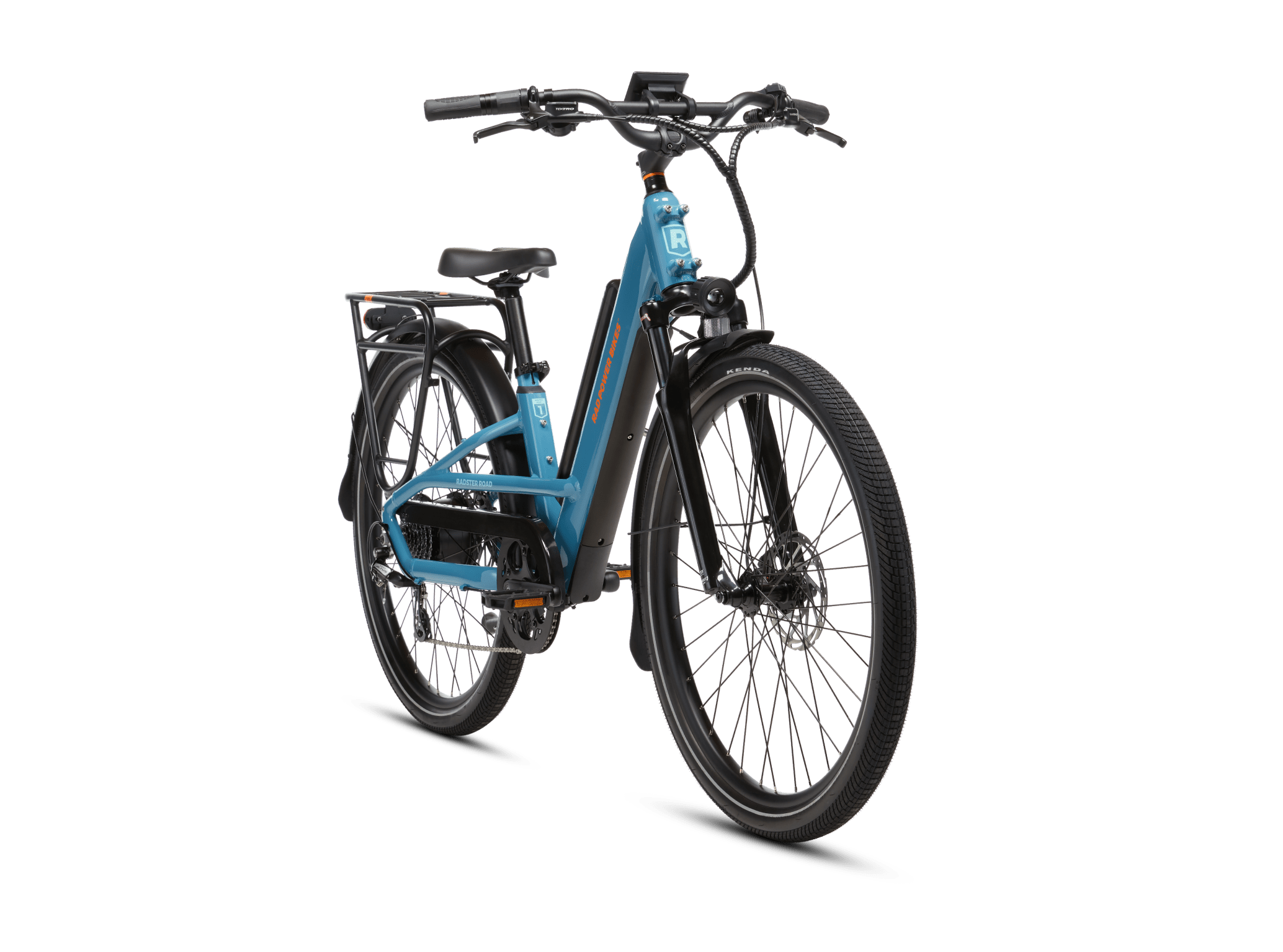 Radster Road electric commuter bike, angled view