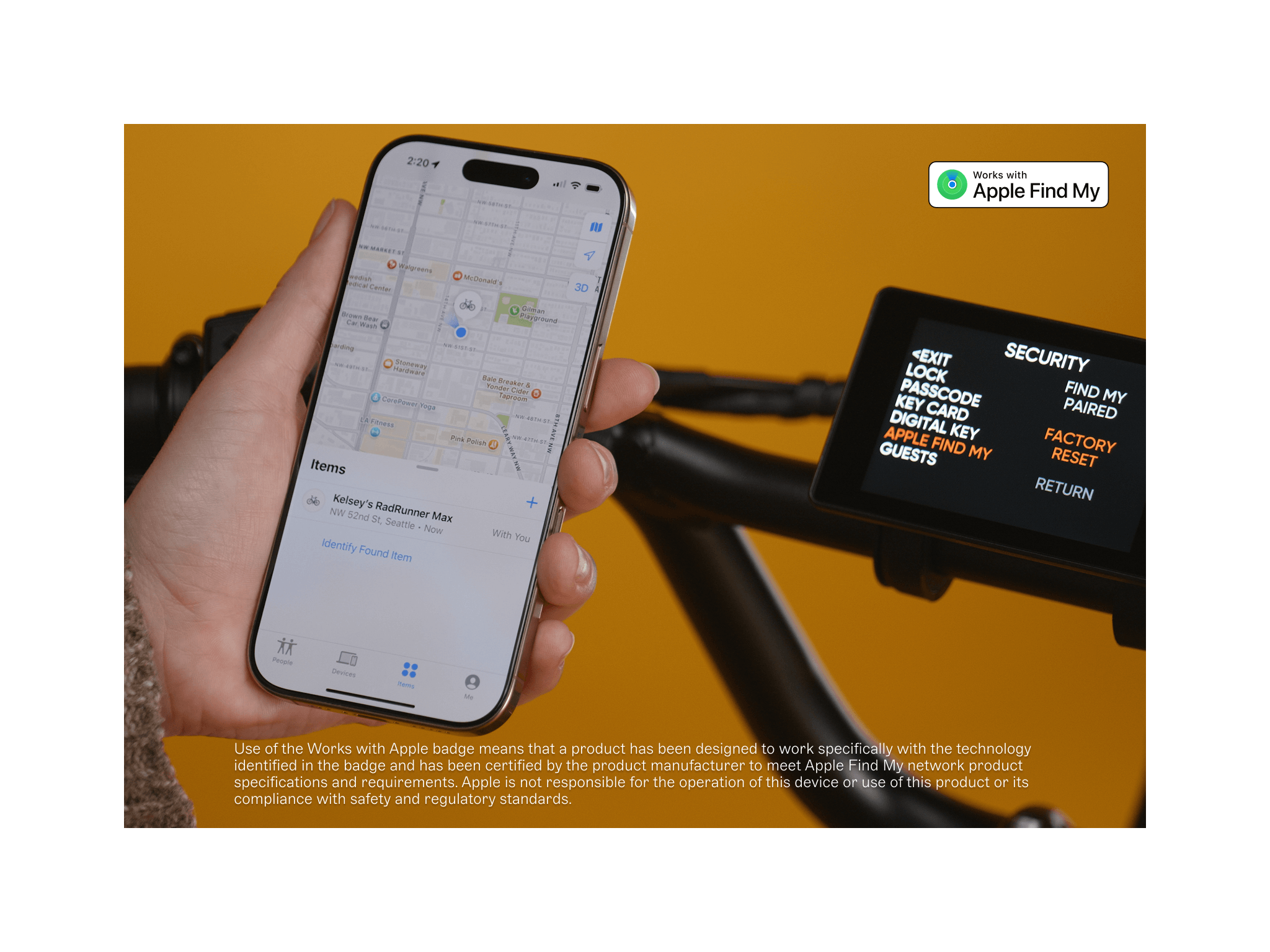 RadRunner Max Apple Find My integration