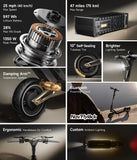 NAVEE ST3 Pro Electric Scooter｜Damping Arm™ Suspension｜46.6miles Eco-range｜1350W