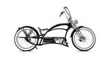 Micargi Severus DTS stretch cruiser ebike, black, side view