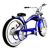 Micargi Tracer Twenty5 GTS electric cruiser bike, blue, detail view 2