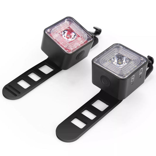USB Rechargeable Bike Light Set