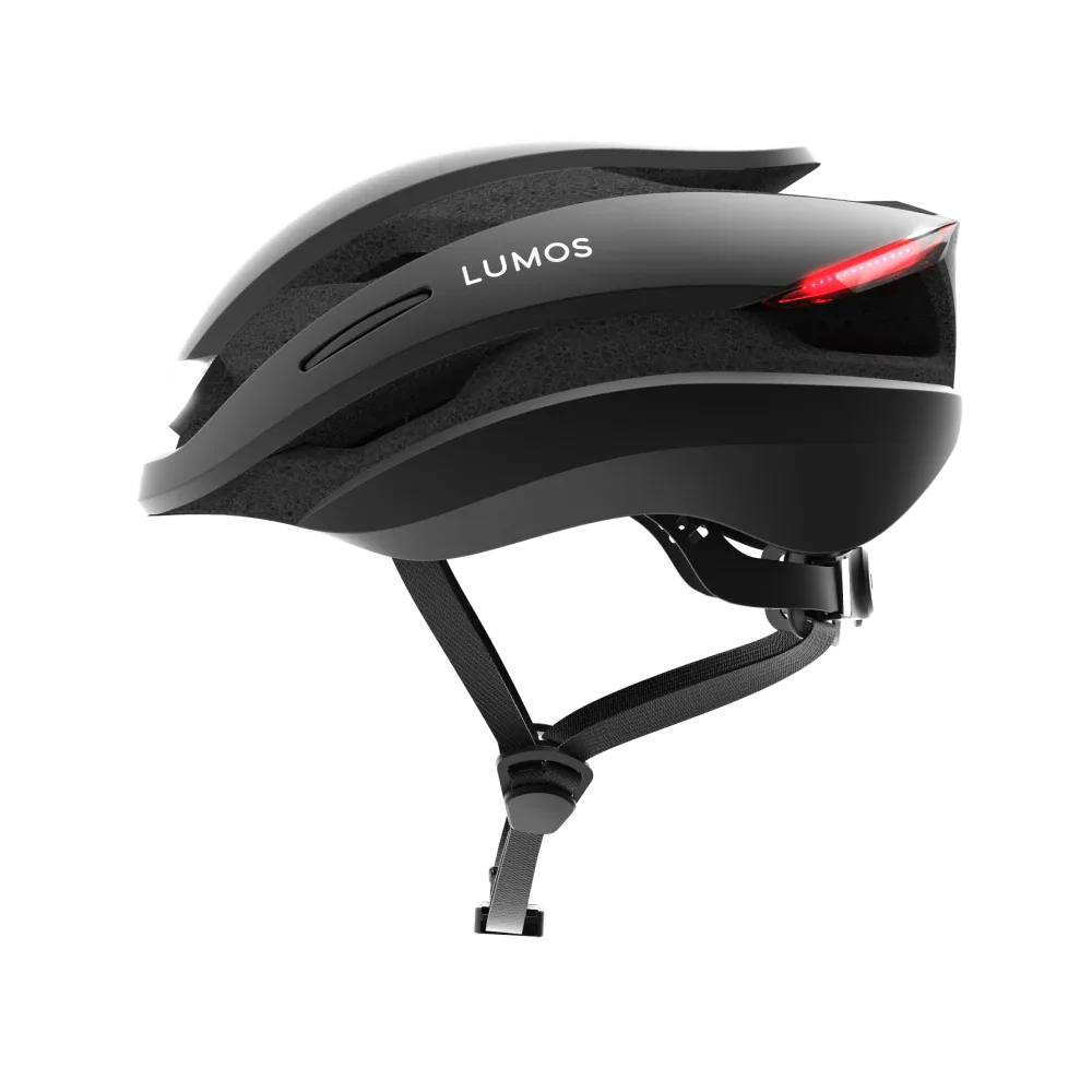 Lumos Ultra smart bike helmet in charcoal black, side view