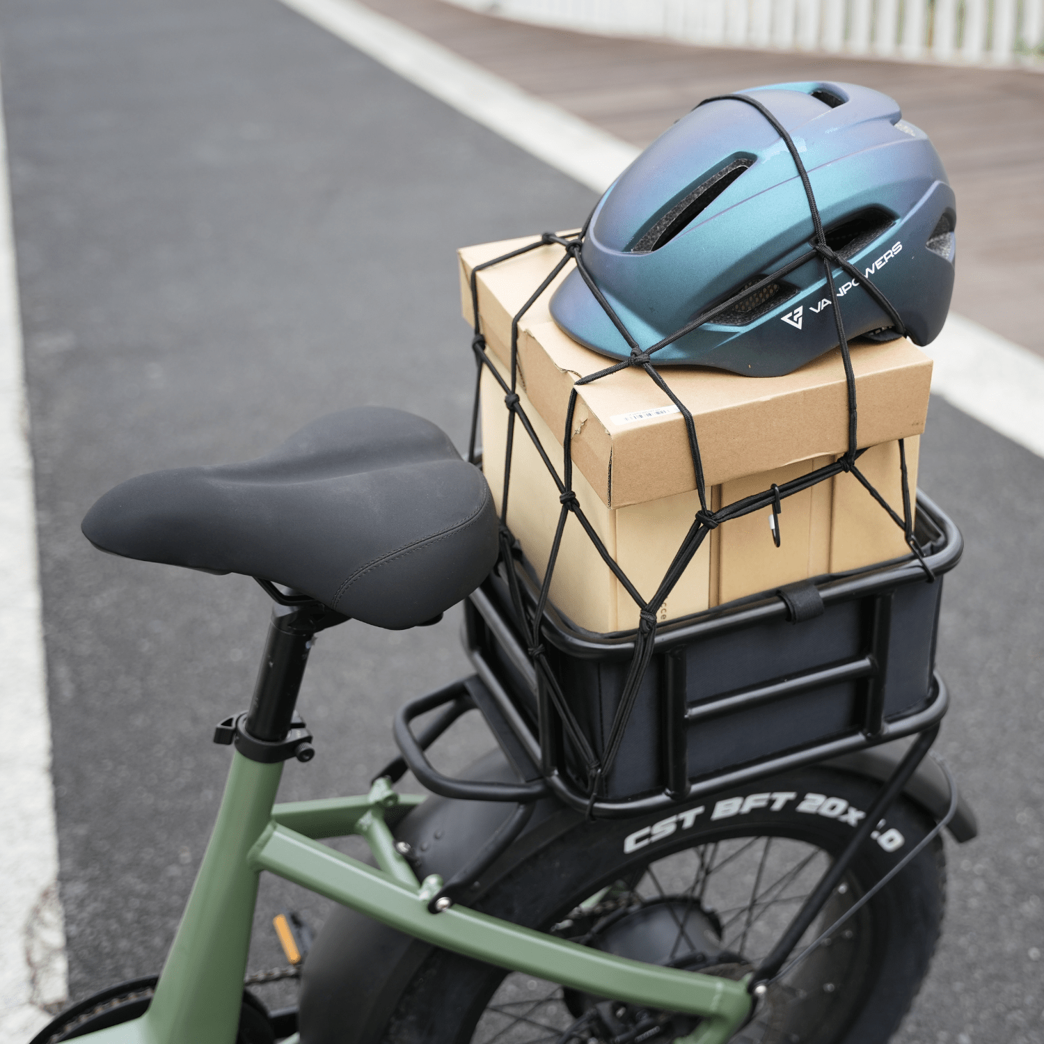 Vanpowers Rear Cargo Rack Basket for Cargo E-Bikes