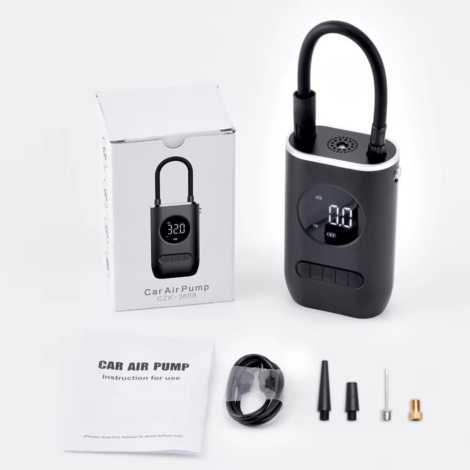 Mini Portable Electric Bike Tire Inflator Pump