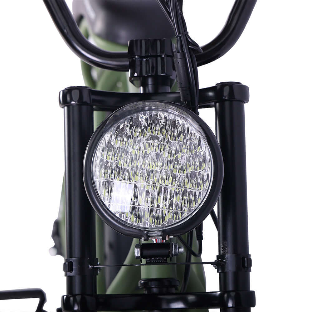 Tracer Verge e-bike in army green, detail