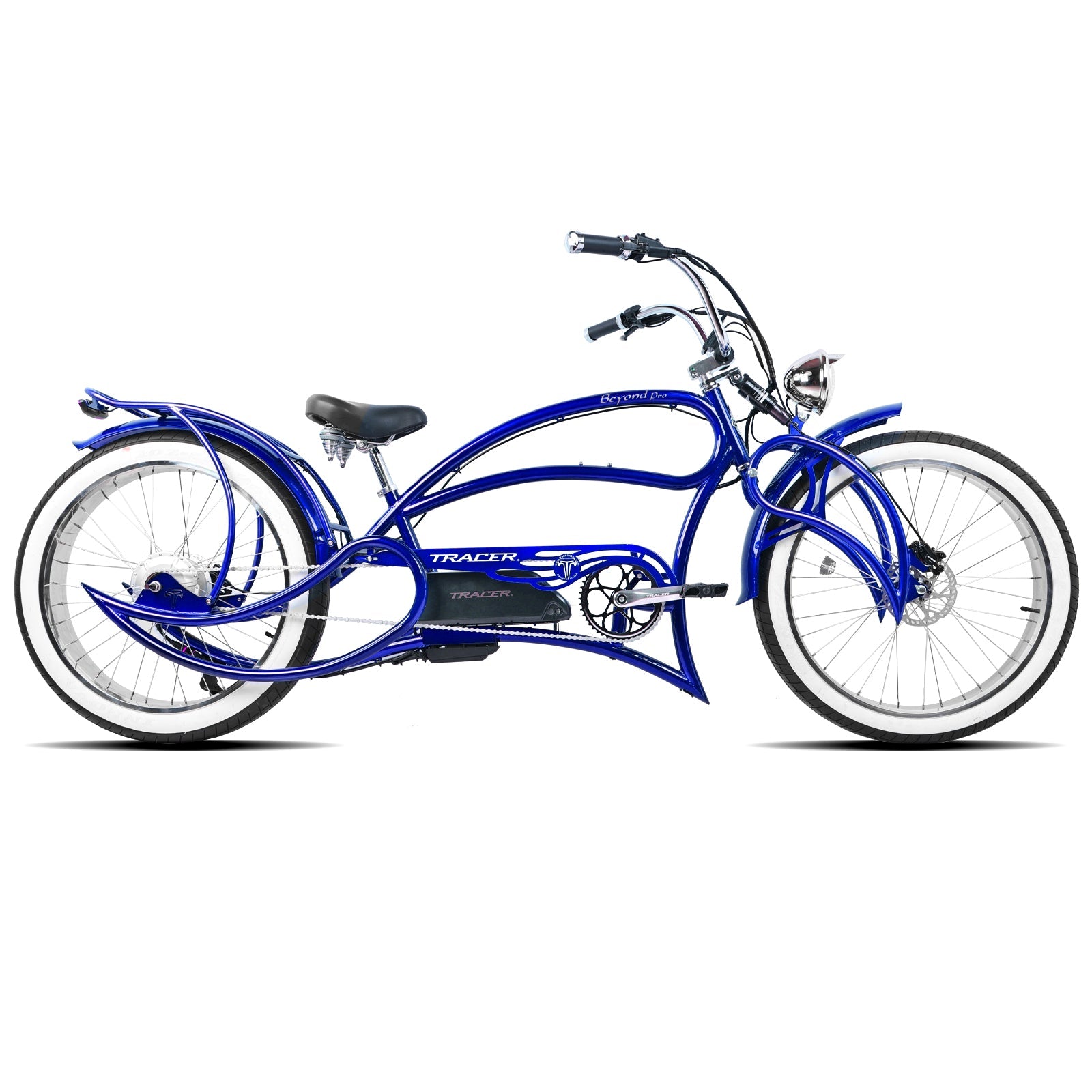 Tracer Beyond Pro 800W/1000W 26" Classic Stretch Chopper EBike