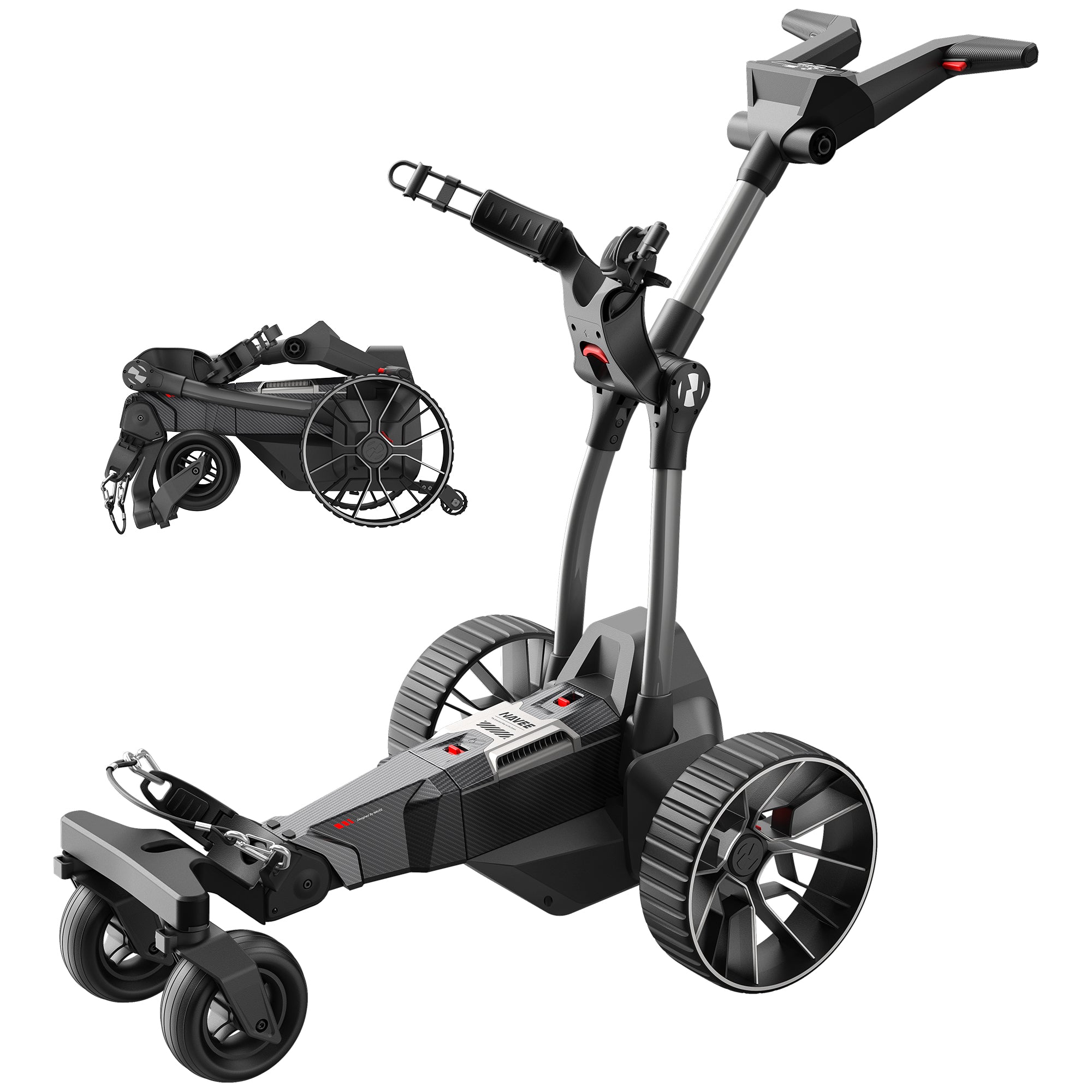 NAVEE Electric Golf Push Cart Birdie 3X/3｜Automatic Follow｜30kg Load｜36-Hole Endurance