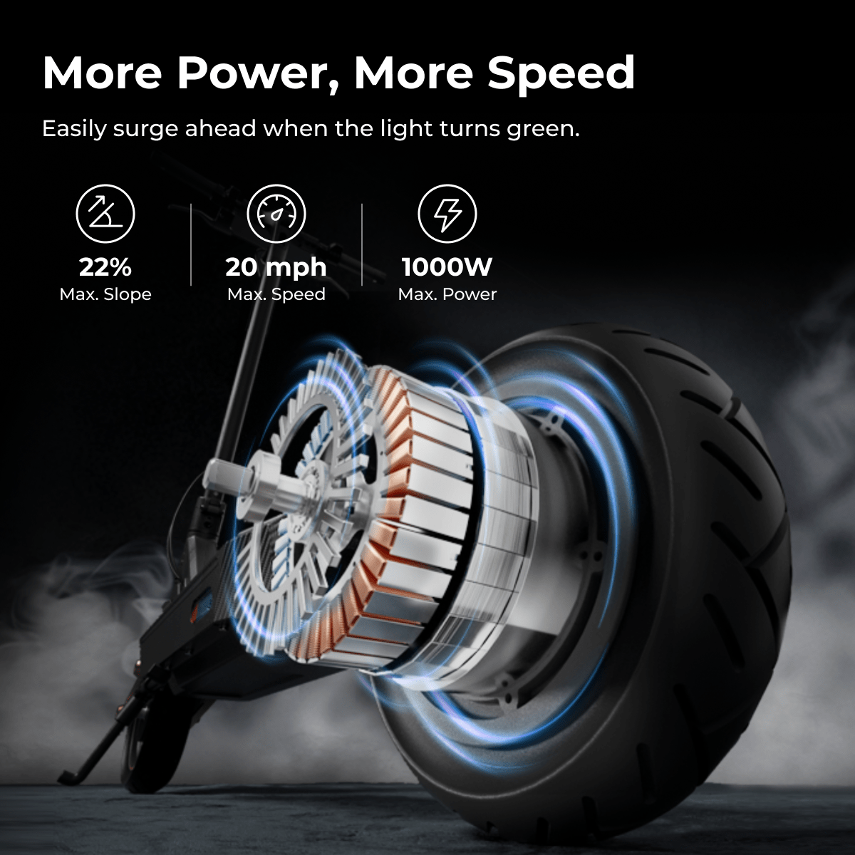 NAVEE GT3 Max Electric Scooter｜Dual Spring Shock Suspension｜46.6miles Eco-range｜1000W
