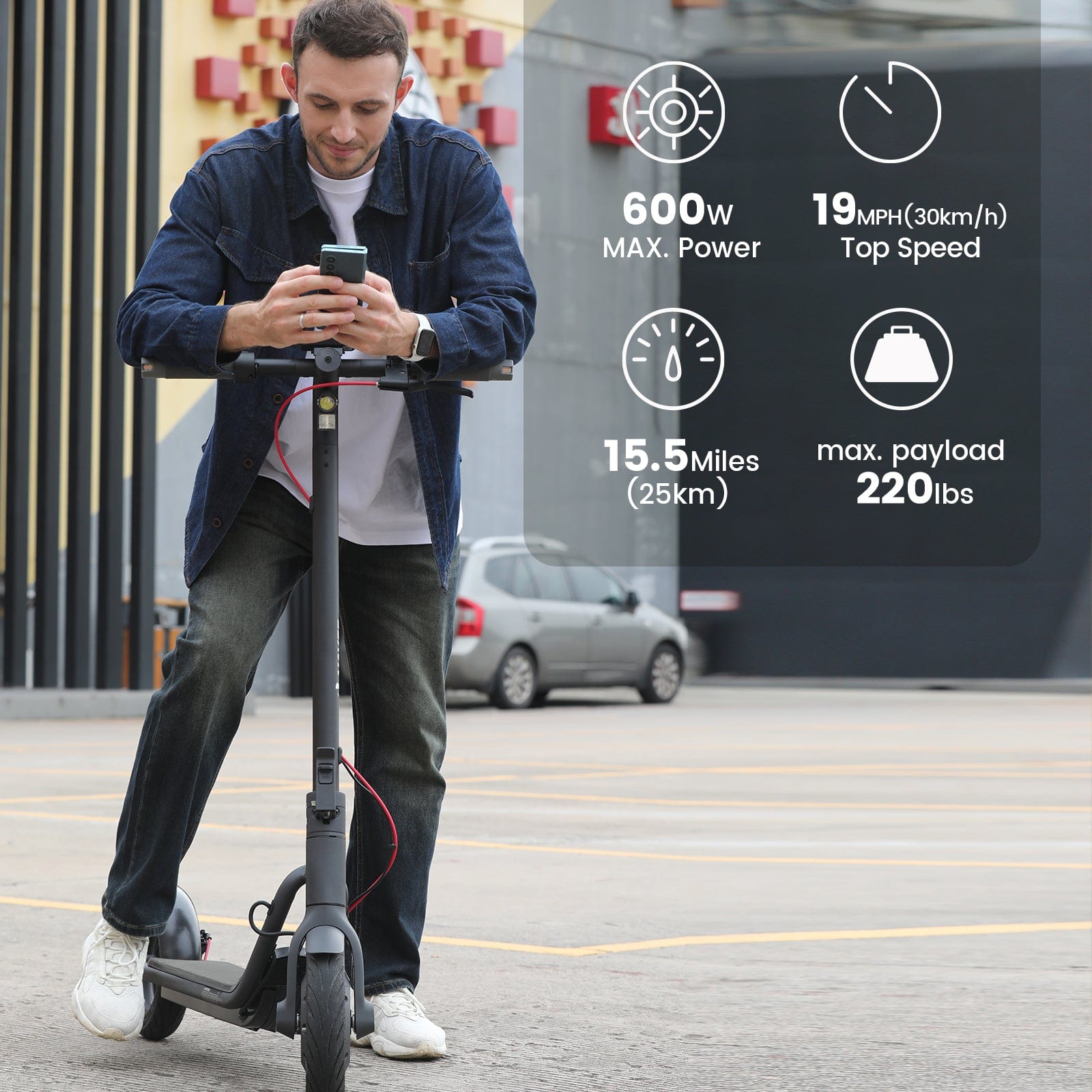 NAVEE V25 Pro Electric Scooter｜Rotatable Handlebar｜20mph Max Speed｜600W｜Smart App