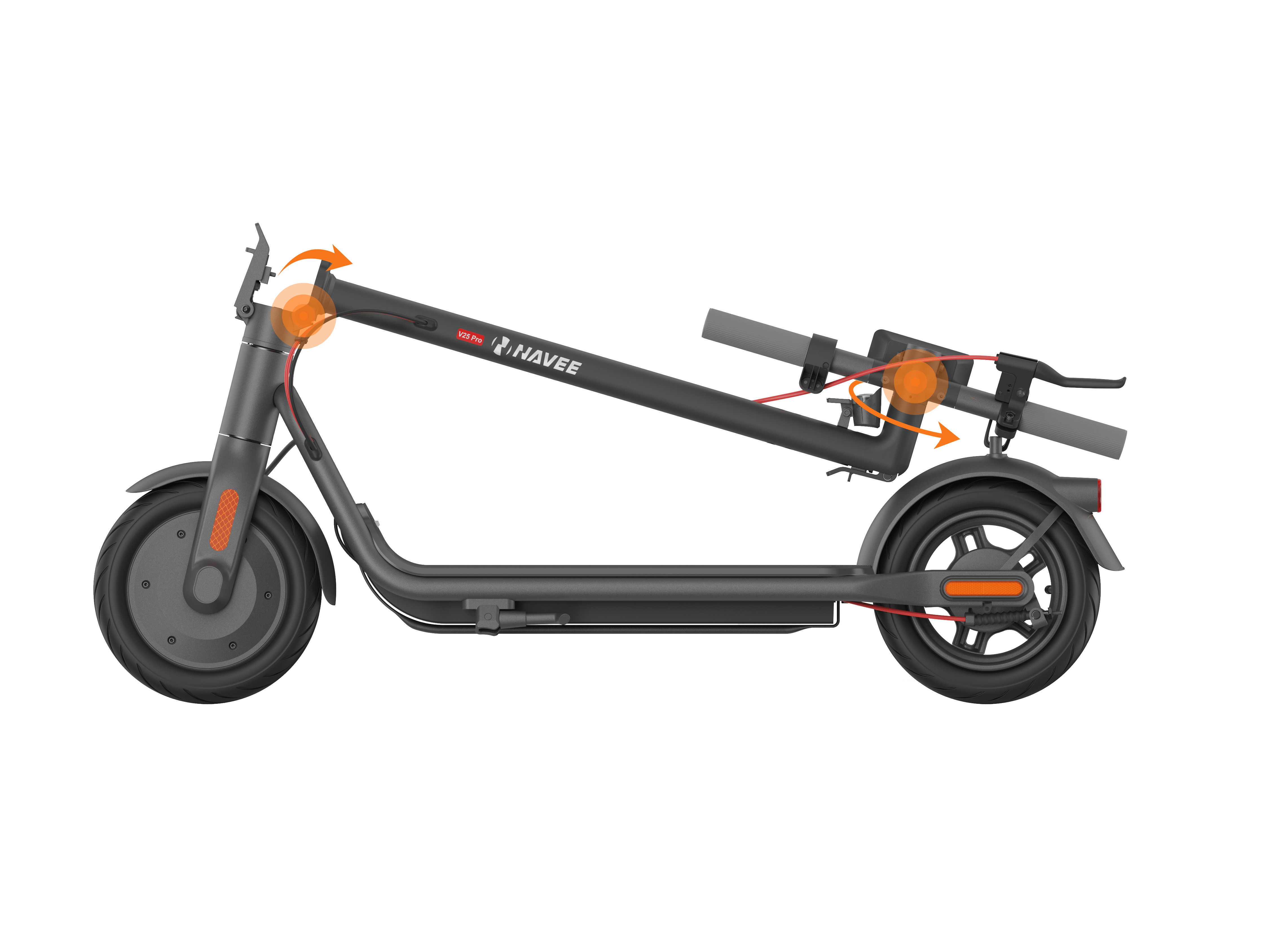 NAVEE V25 Pro Electric Scooter｜Rotatable Handlebar｜20mph Max Speed｜600W｜Smart App